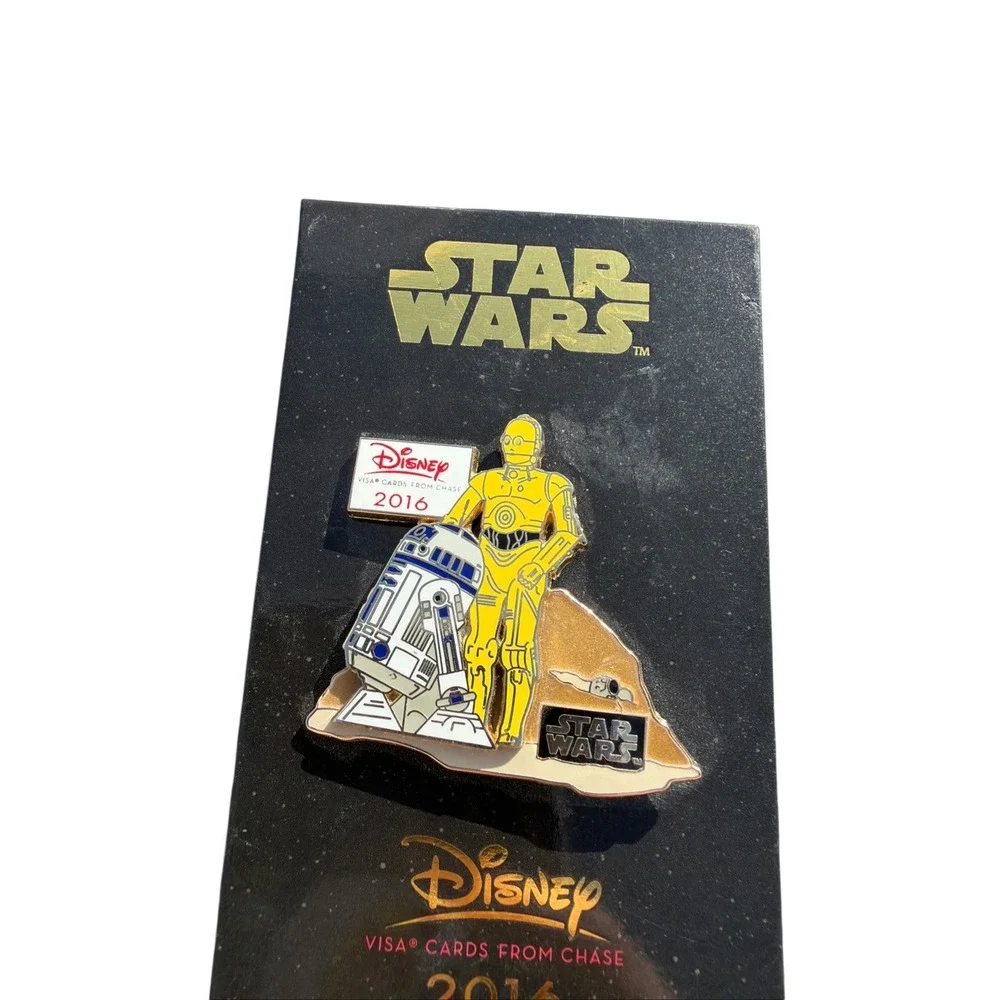 Disney Pin Star Wars R2-D2 C-3PO 2016 Disney Visa Cardmember Exclusive New NIP‎